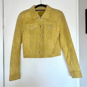 Blank NYC Yellow Suede Jacket, Size Small